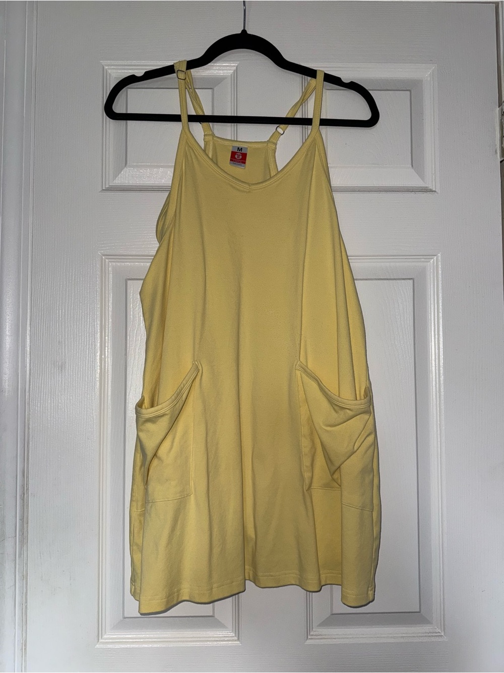 Amazon Yellow Spaghetti Strap Pocket Sundress
